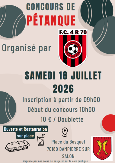 FC4R : Concours de pétanque